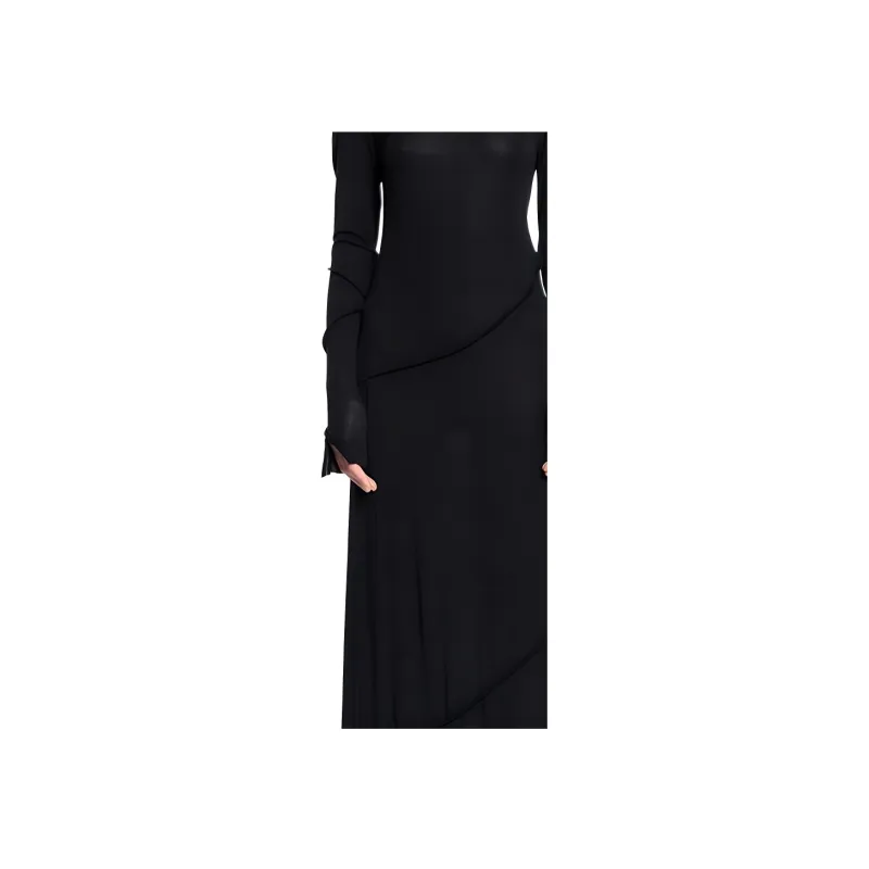 Thom Krom Seam-Detailed Long Sleeved Maxi Dress-3