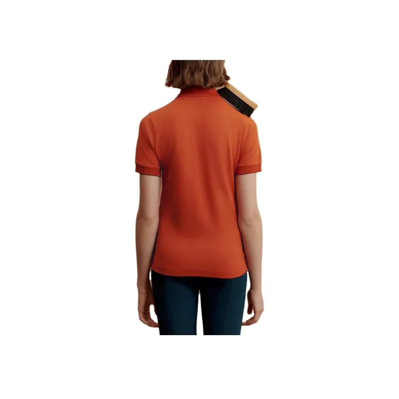HERMES SS23 Polo Shirt Women's Flame Orange-1