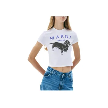 MARDI MERCREDI SS25 T Shirt Korean Style Women's White/Purple