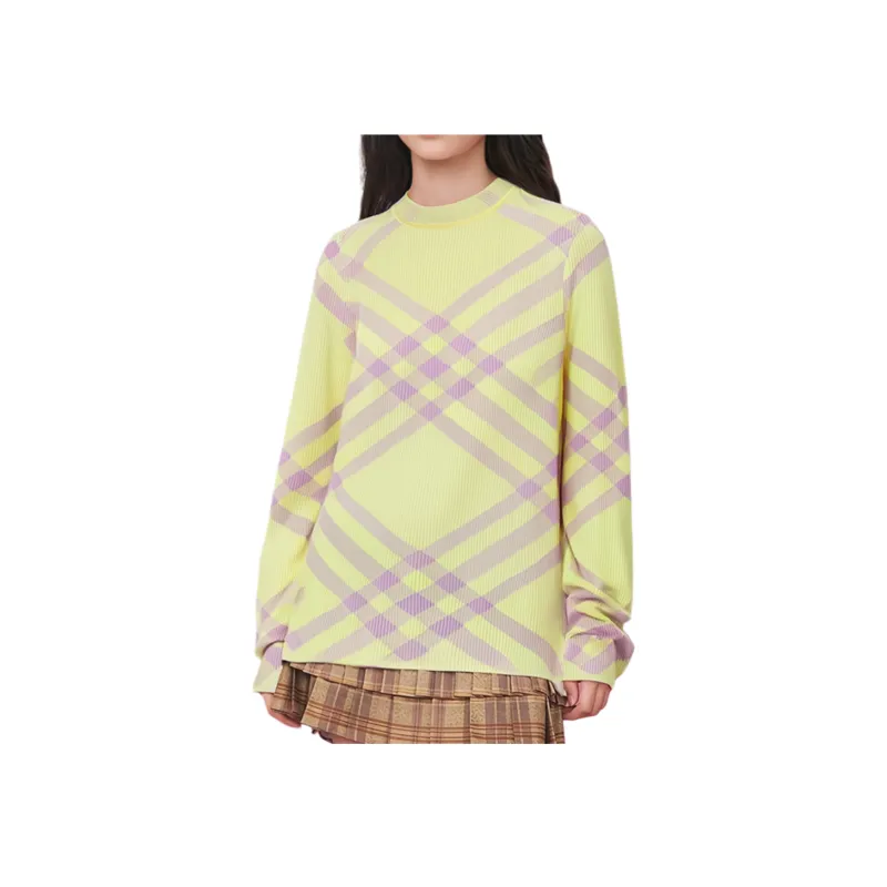 Burberry Check pattern Ribbed Jumper-2