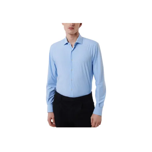 XACUS 블루 남성 셔츠