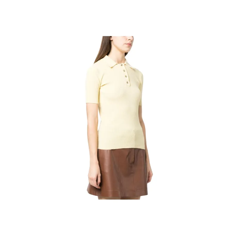 NANUSHKA Ribbed knit Polo Shirt-2