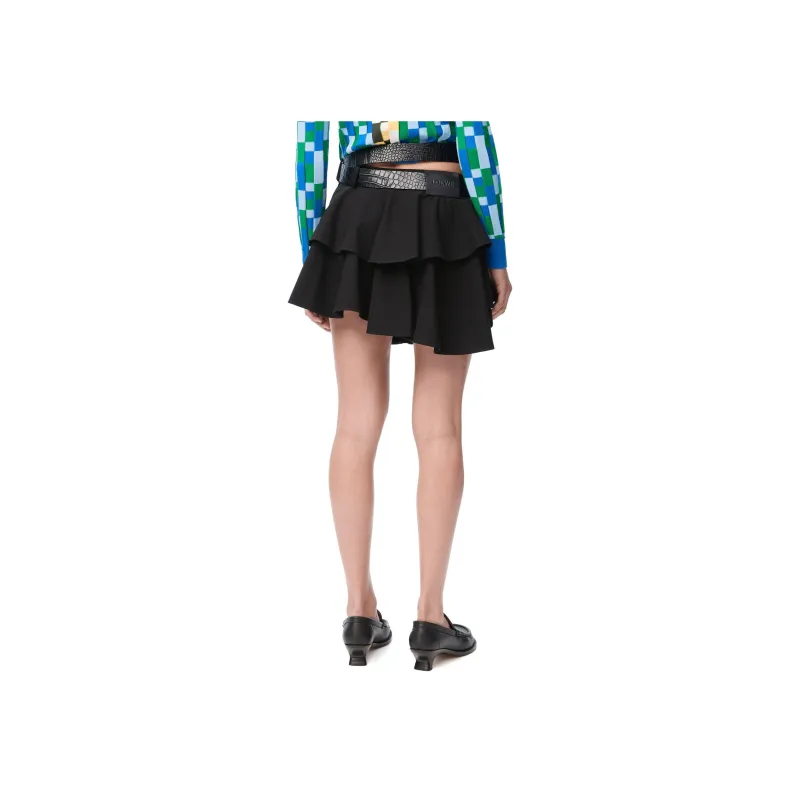 LOEWE SS25 Women's Pre Selection Collection Casual Short Skirts Women's Black-3