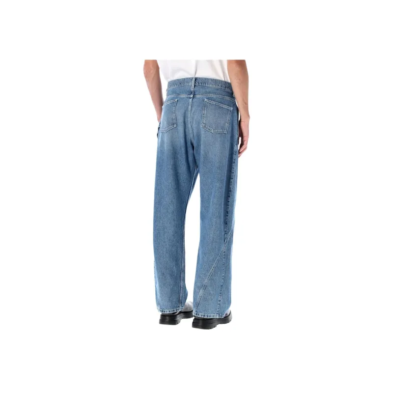 JW Anderson Logo Patch Twisted Jeans-3
