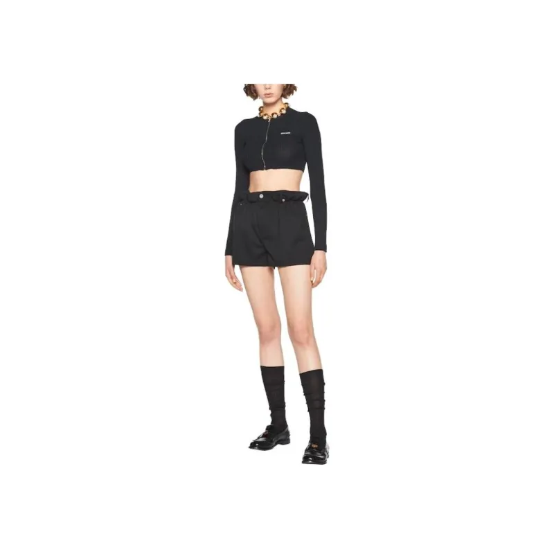 MIU MIU SS23 Casual Shorts Women's Black-1