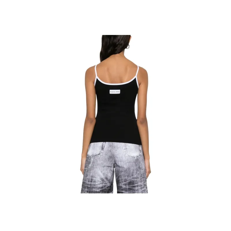 Marine Serre Moon Logo Ribbed Tank Top-2