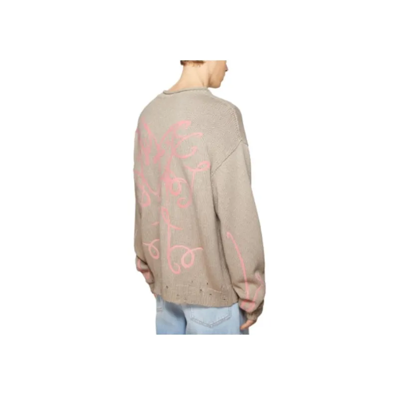 Acne Studios Graphic Printed Distressed Jumper-3