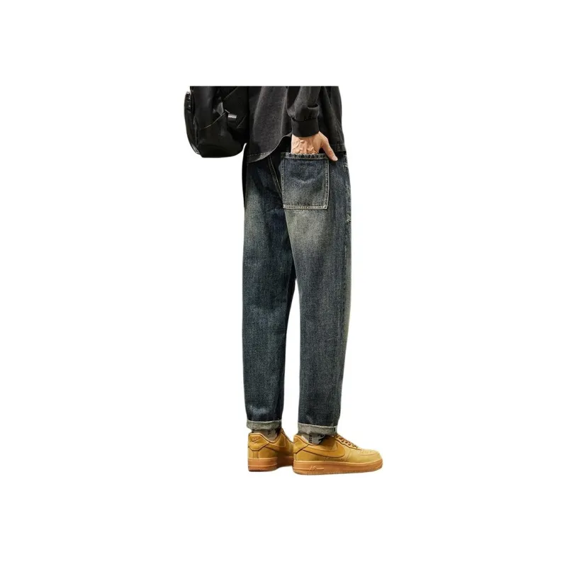 FASTFISH Jeans Men's Nostalgic Blue-1