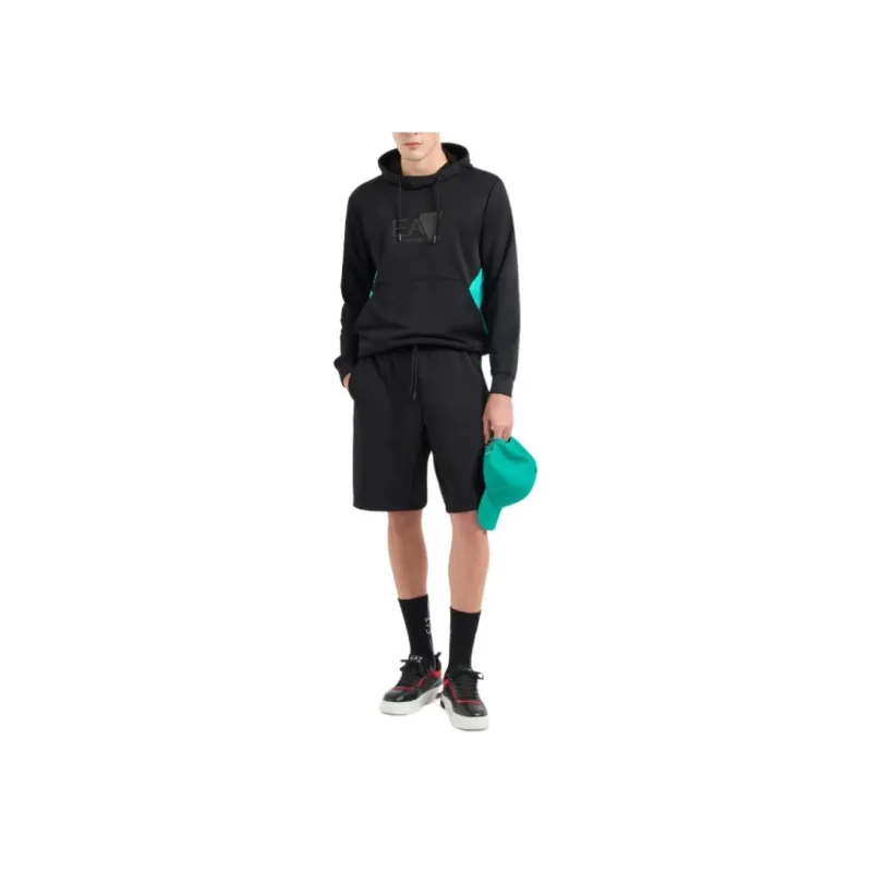 EMPORIO ARMANI Visibility Bermuda Shorts In Technical Fabric Casual Shorts Men's Black-1