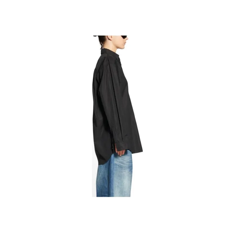 Balenciaga Balenciaga Chinese Valentine's Day FW22 Shirt Loose Fit Style Women's Black-4