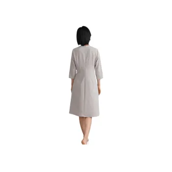IHIMI Long Sleeved Dress Women's Elegant Gray