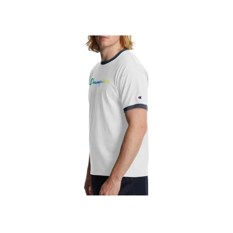 Champion Crew Neck Fitted Straight Short Sleeved T Shirt US Version Unisex White-2