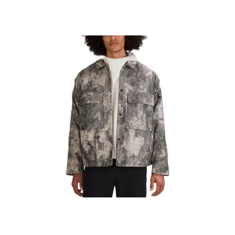Lululemon Lab Series Jackets Men Phantom Jacquard Brown-1