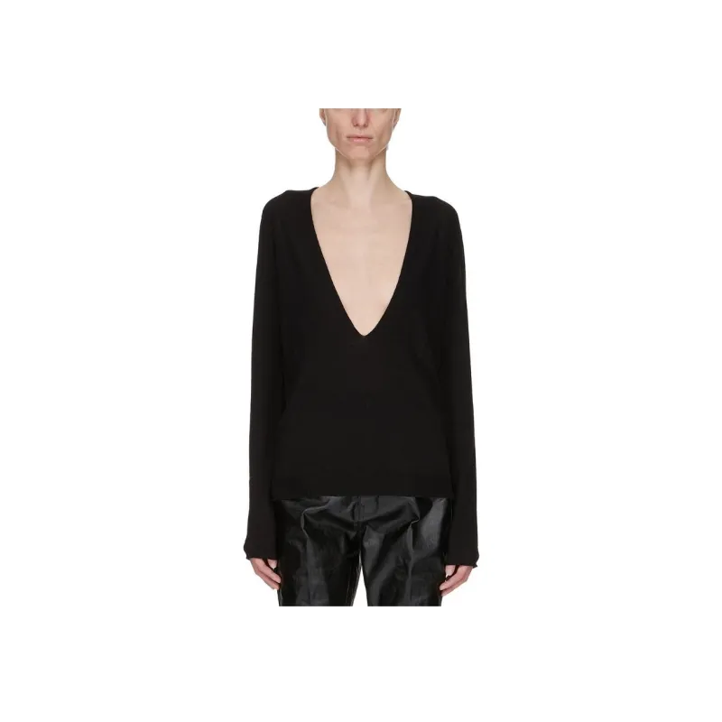 RICK OWENS Plunging V neck Sweater-0