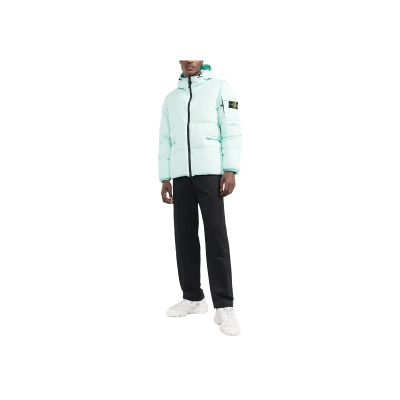 STONE ISLAND Down Jackets Men Pink/Blue-1