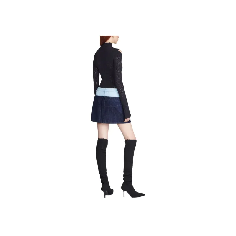 DION LEE Double layer Denim Miniskirt-2