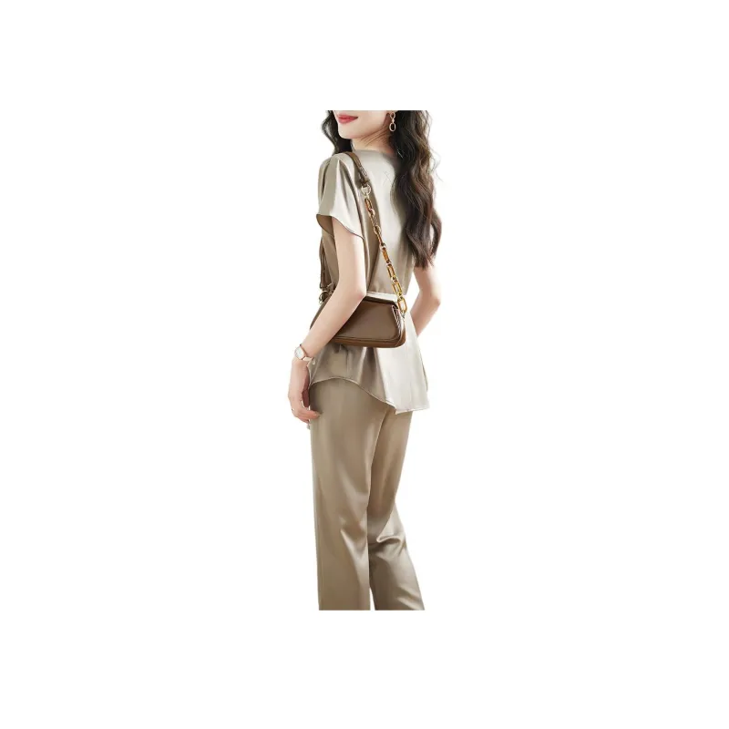 Mo Han Yi Mei Casual Suit Women's Light Coffee-2