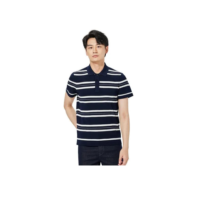 LESS IS MORE Polo Shirts Men Dark Navy Blue 25XTX5031S-0
