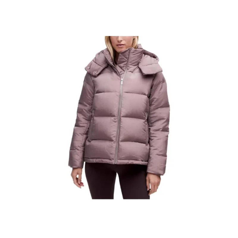 Lululemon Wunder Puff Series Down Jacket Women's Mixed Color Dark Coffee-3