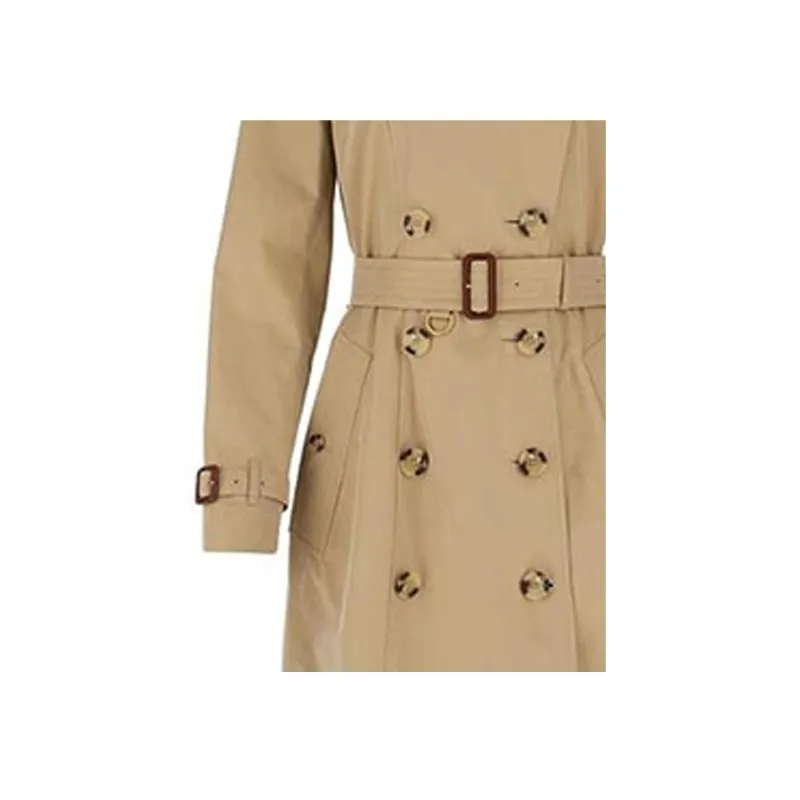 Burberry Double Breasted Belted Trench Coat-5