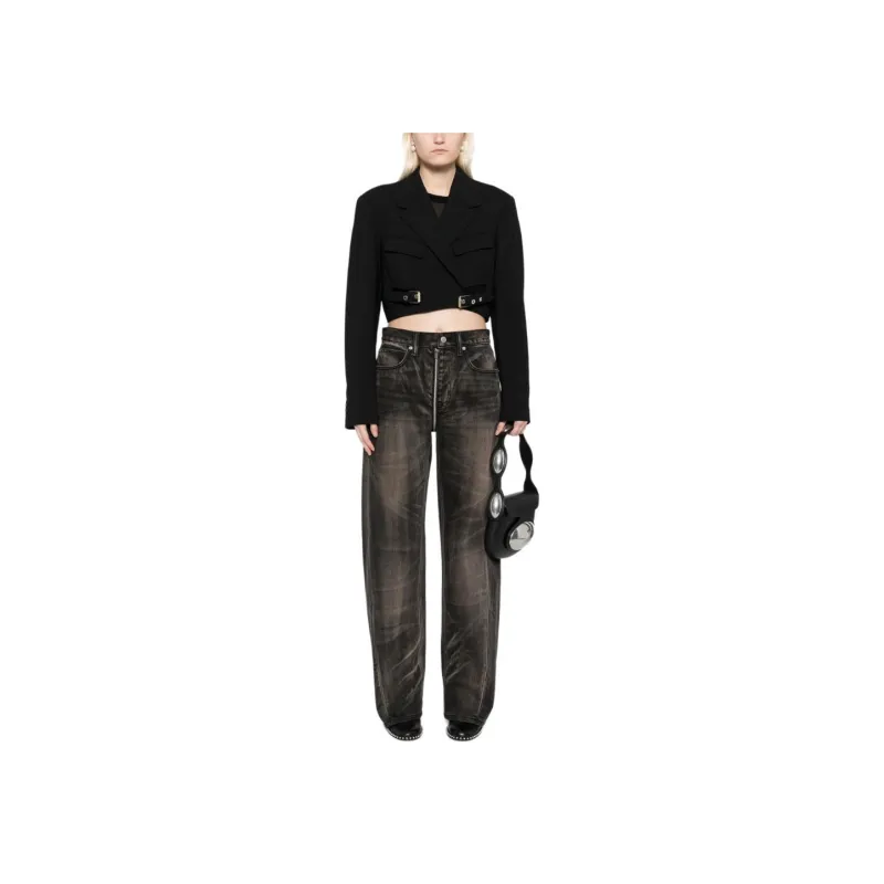 Alexander Wang Logo Embossed Balloon Jeans-1