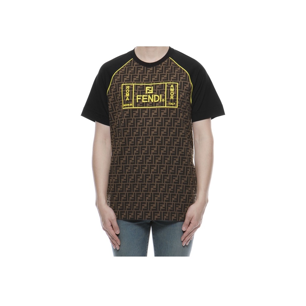 FENDI T-Shirts Men Brown - POIZON