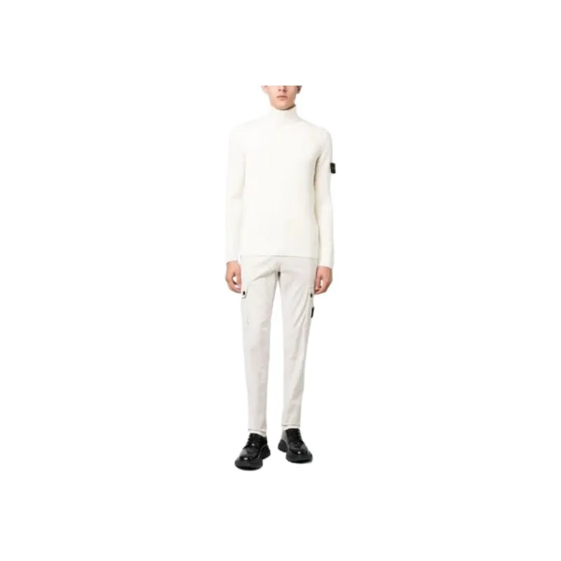STONE ISLAND Compass Patch Roll Neck Knitted Jumper-1