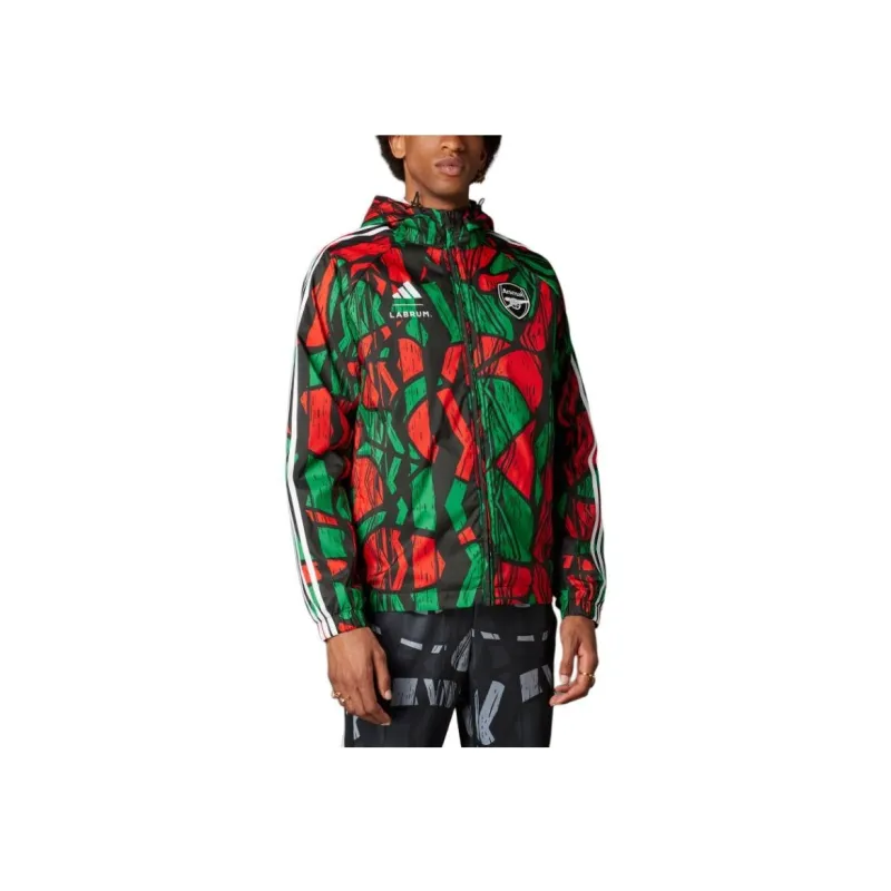 Adidas Arsenal LABRUM WINDBREAKER Jackets Coats Men's Red Green-1
