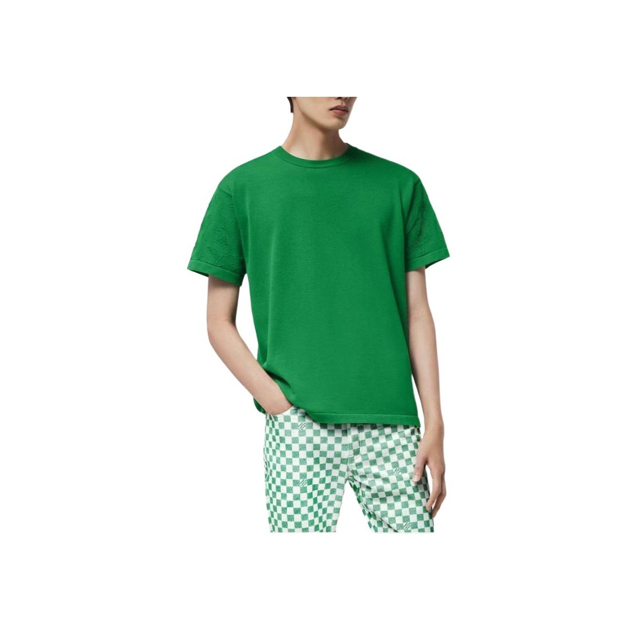 LOUIS VUITTON SS24 T-Shirt Men's Green - POIZON