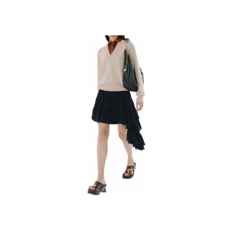 LOEWE Ruffled Mini Skirt-1