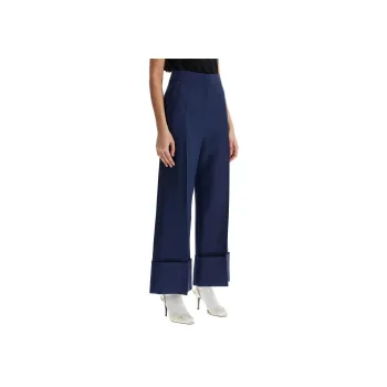Valentino Pleat Detailed Wide Leg Pants