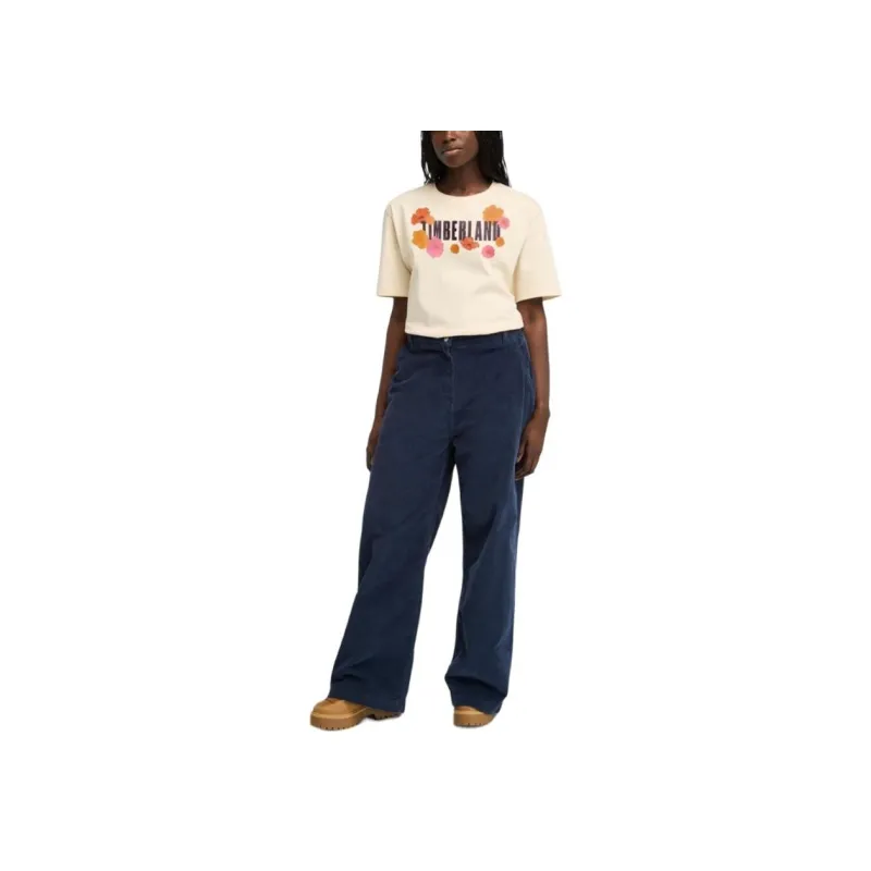 Timberland Drop Shoulder Sleeve T Shirt Women's Light Brown-2