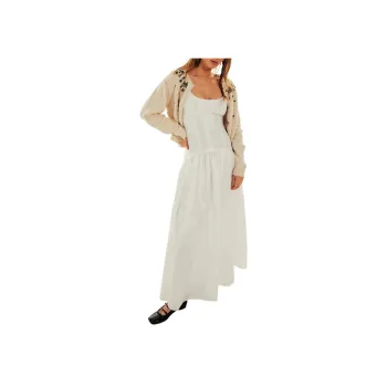 FREE PEOPLE Hutch The Ridge Dress Slip Dresses Women's True Ivory/Pure Ivory