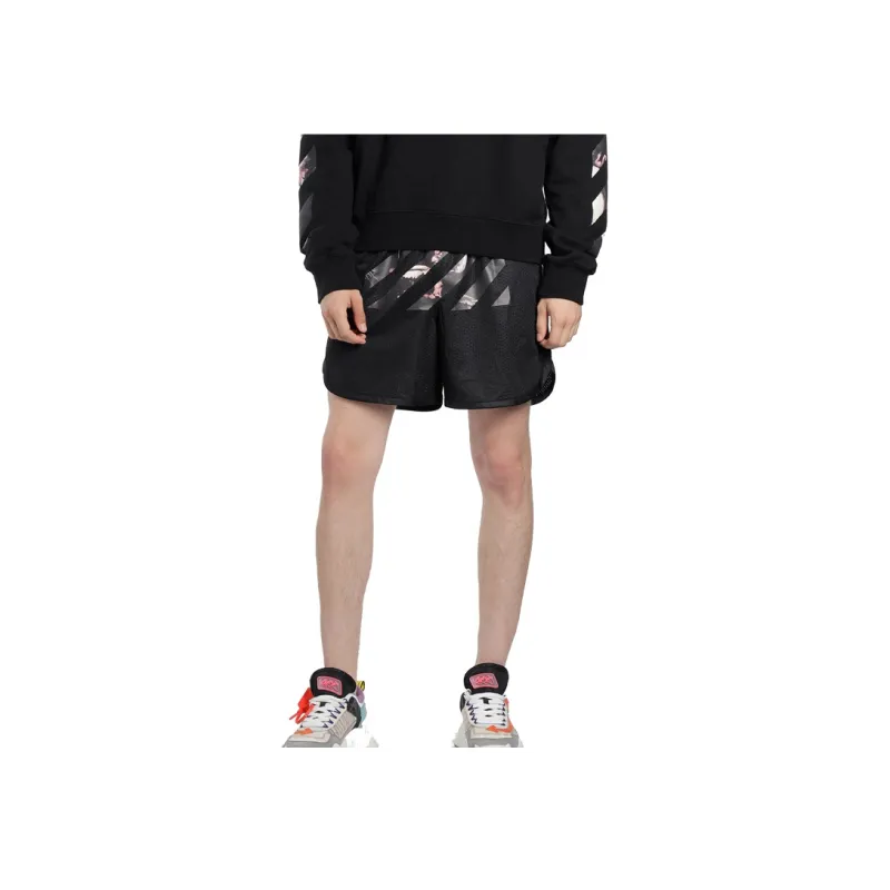 OFF WHITE Caravaggio Arrows Mesh Shorts-2