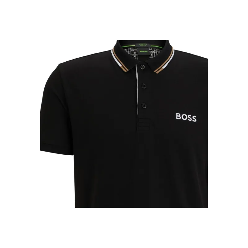 HUGO BOSS Logo Embroidered Short Sleeved Polo Shirt-4
