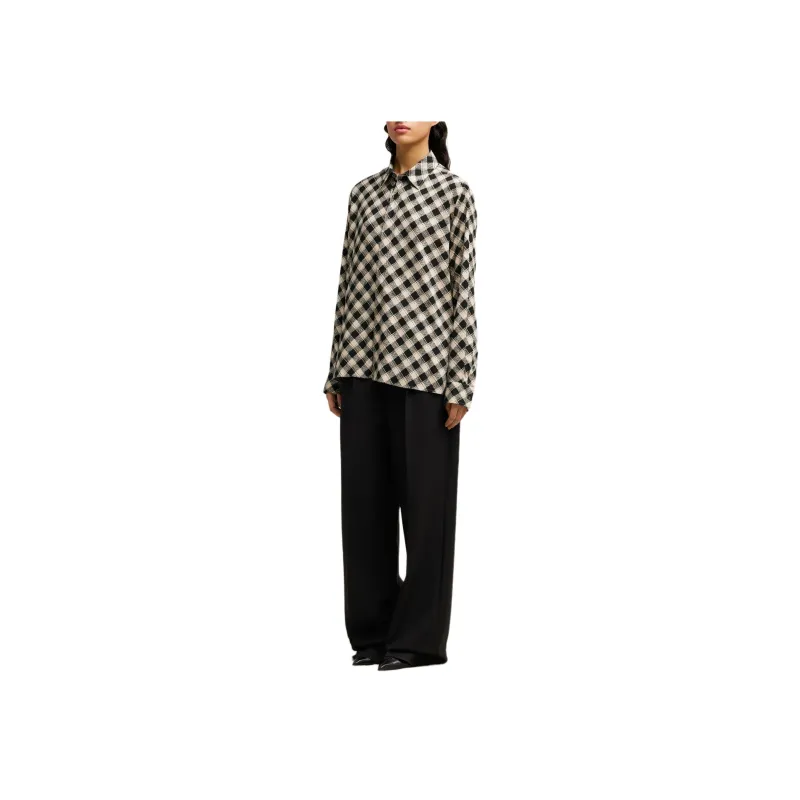 AMIPARIS Check Printed Twill Shirt-4