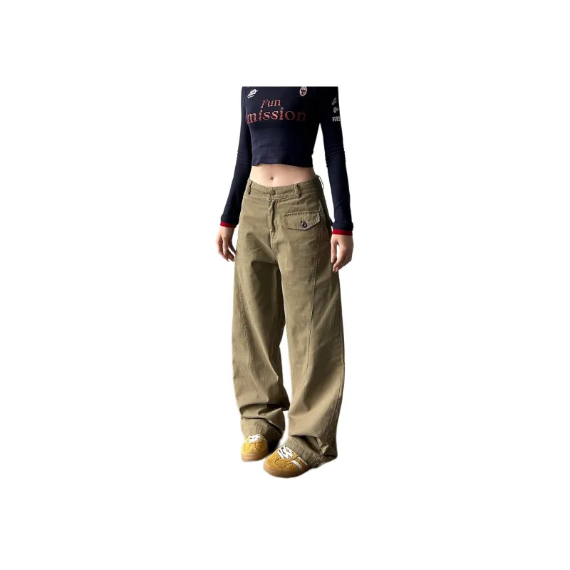 NEVER RULE Casual Pants Unisex Khaki-0