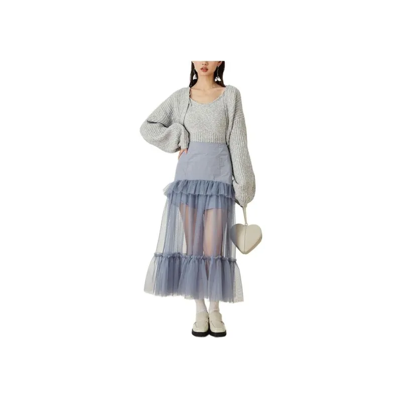 Lily Brown Casual Long Skirts Women's-2