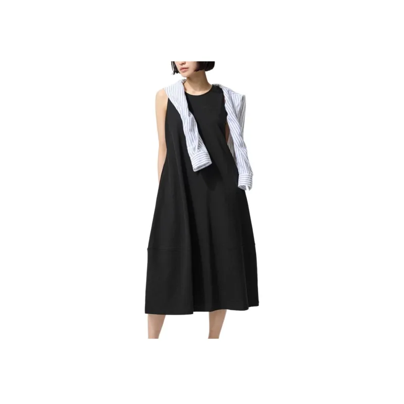 UNIQLO Sleeveless Dress Women's Black-0