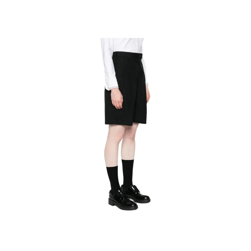 THOM BROWNE High waisted Double pleat Shorts-0
