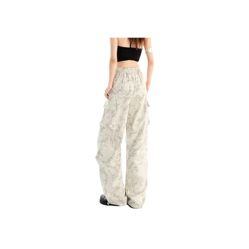 NHZN Casual Pants Unisex Tie Dye White-3