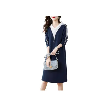XWI Long Sleeved Dresses Women's Royal Blue