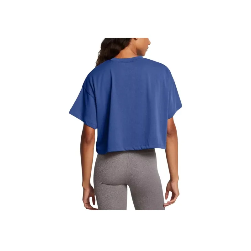 Under Armour Varsity Drop Shoulder Sleeve T Shirt Women's Tech Blue-3