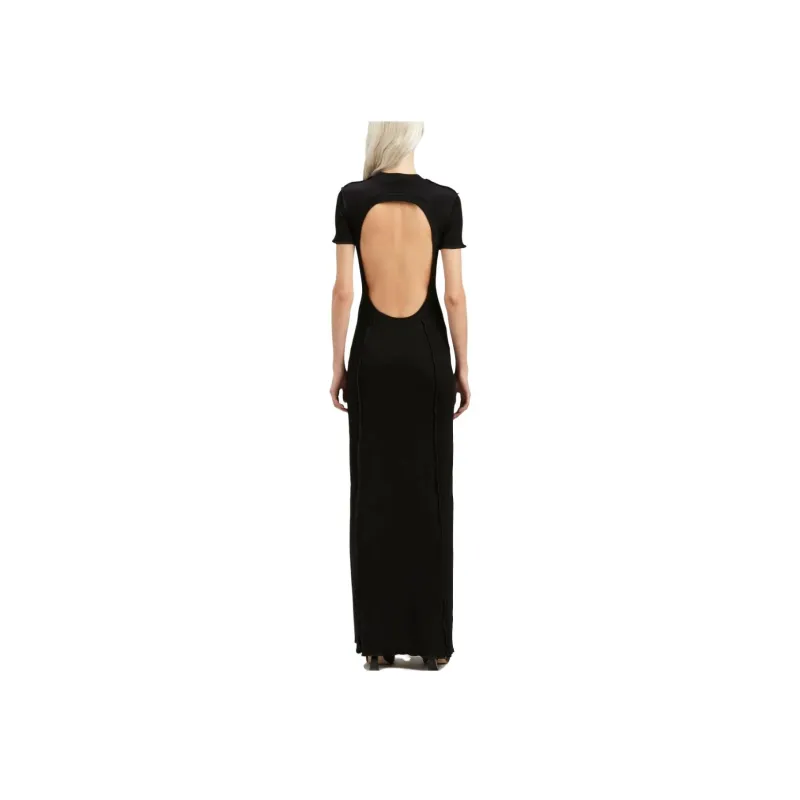 PALM ANGELS Logo embroidered Knitted Maxi Dress-3