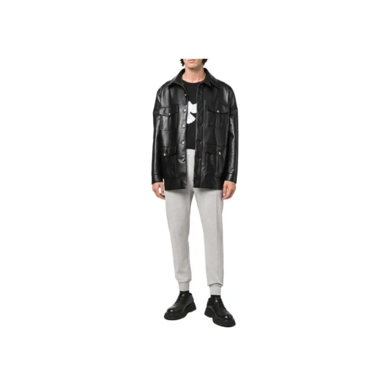 Alexander McQueen Knitted Sports Pants Men's Gray-1