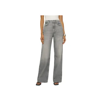 REFORMATION Cary High Rise Slouchy Wide Leg Jeans Jeans Women's Light Gray