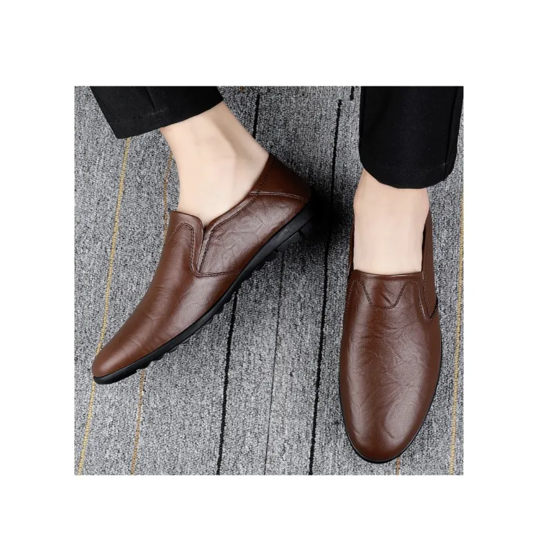 Bull charm Dress Shoes Men Low Top Black/Dark Brown/Red Brown-9