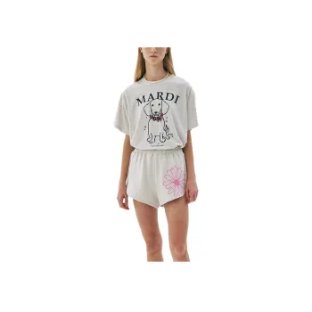 MARDI MERCREDI T Shirts Women's Oats Powder