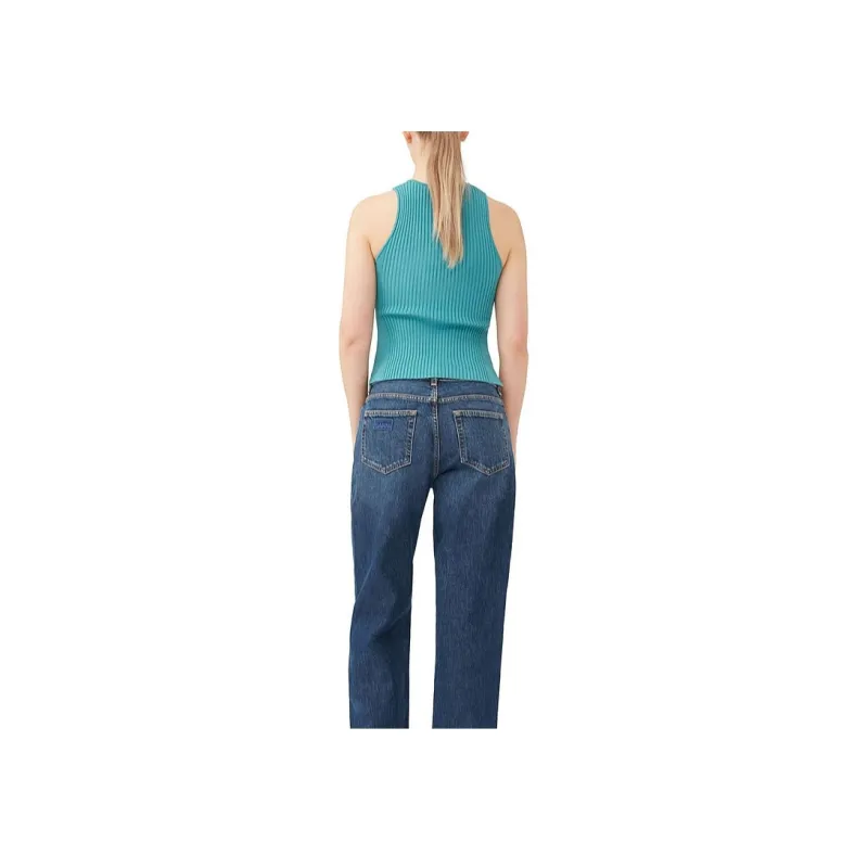 GANNI Tank Tops Women's Lake Blue-2