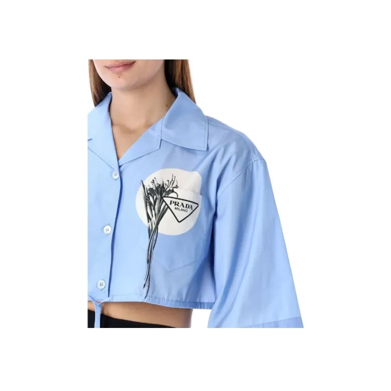 PRADA Shirts Women's Blue-5